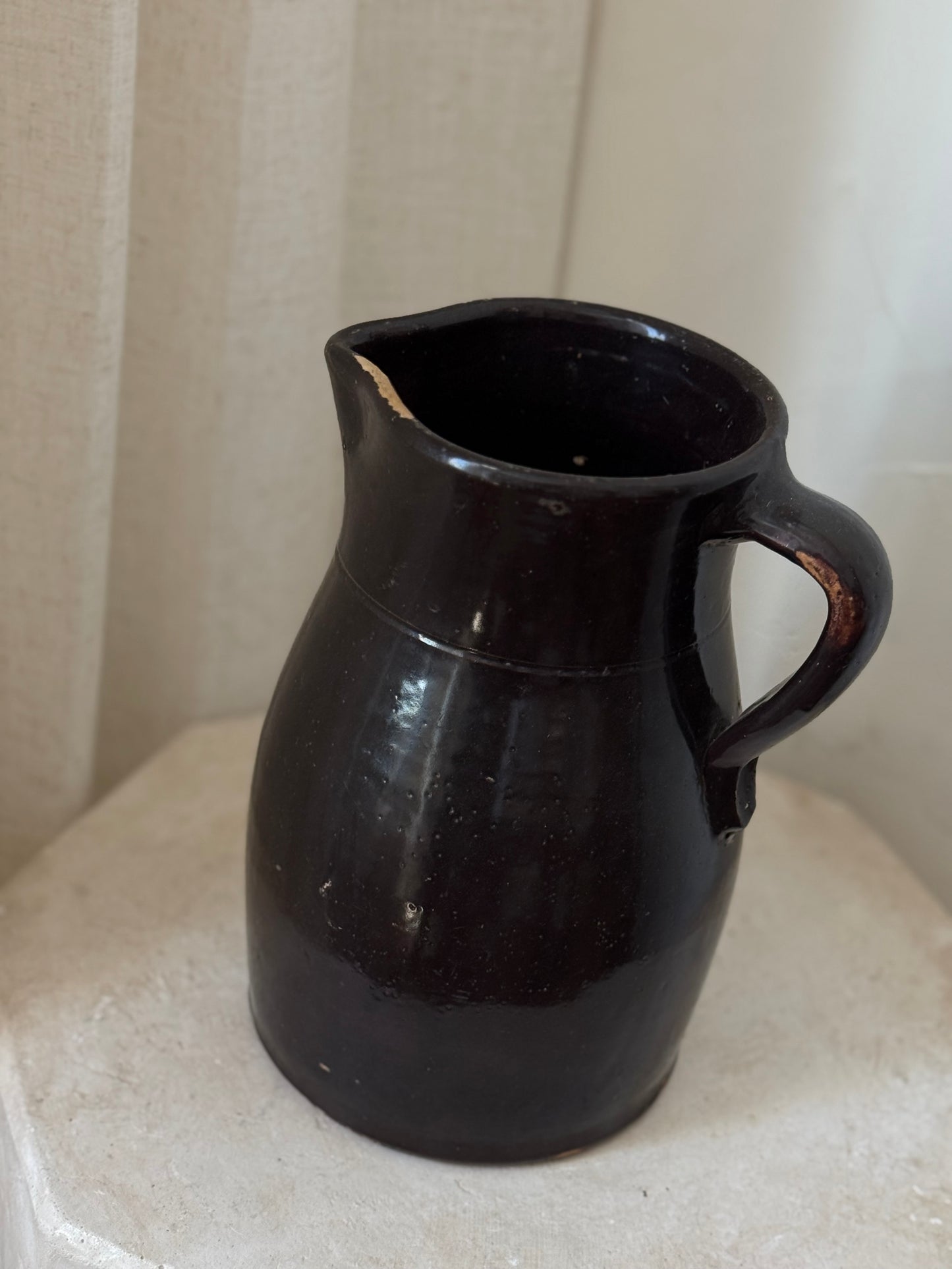 Antique Stoneware Pitcher