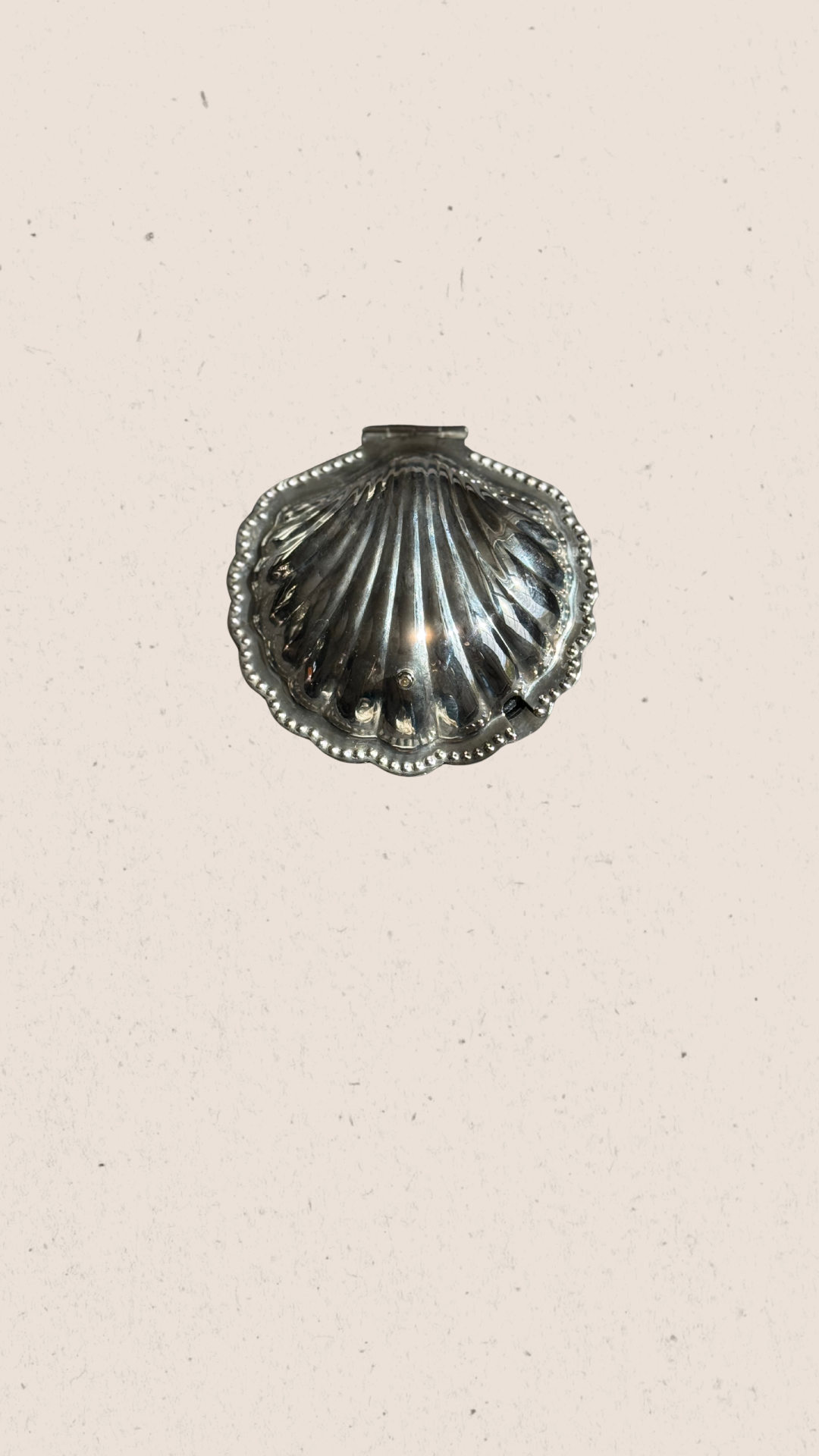 Vintage Silver Shell Hinged Dish