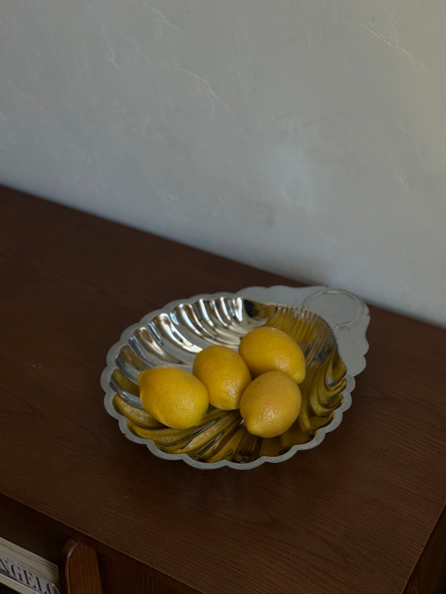 Large Silver Plated Shell Dish