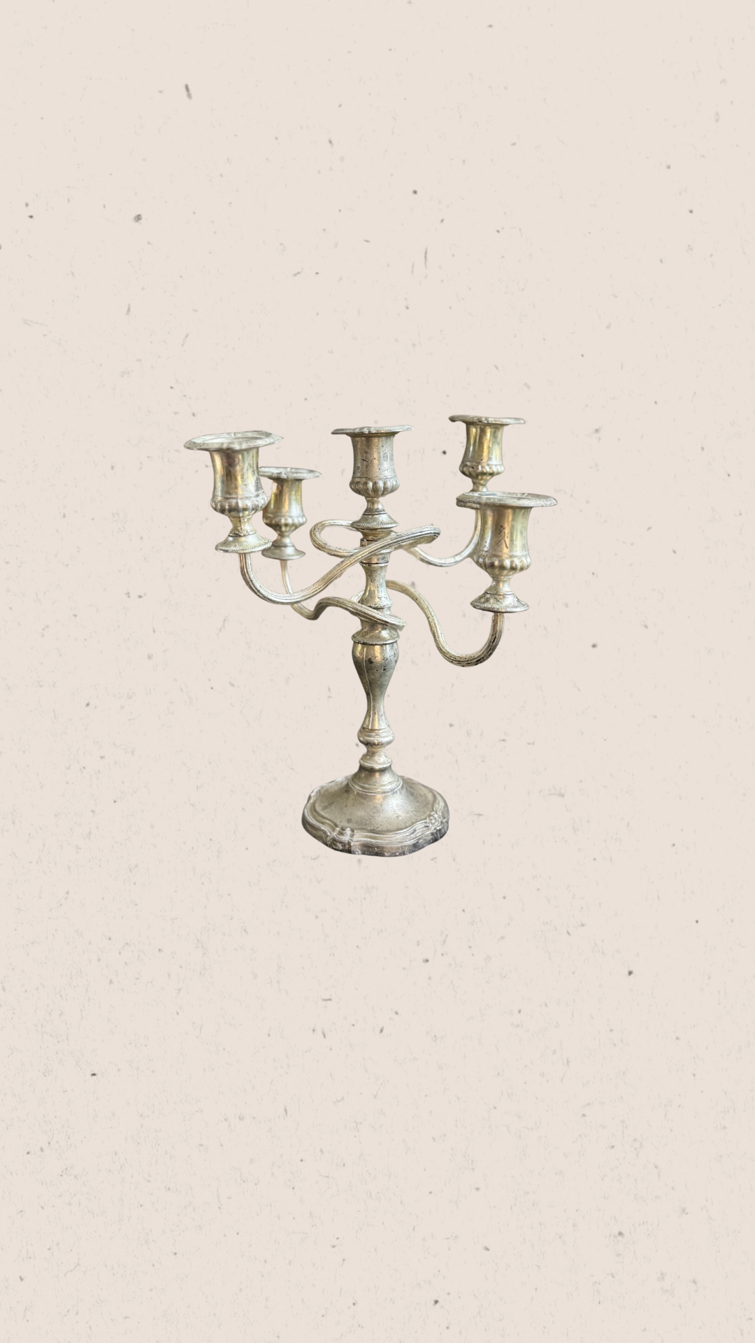 Silver Plated 5 Arm Candelabra