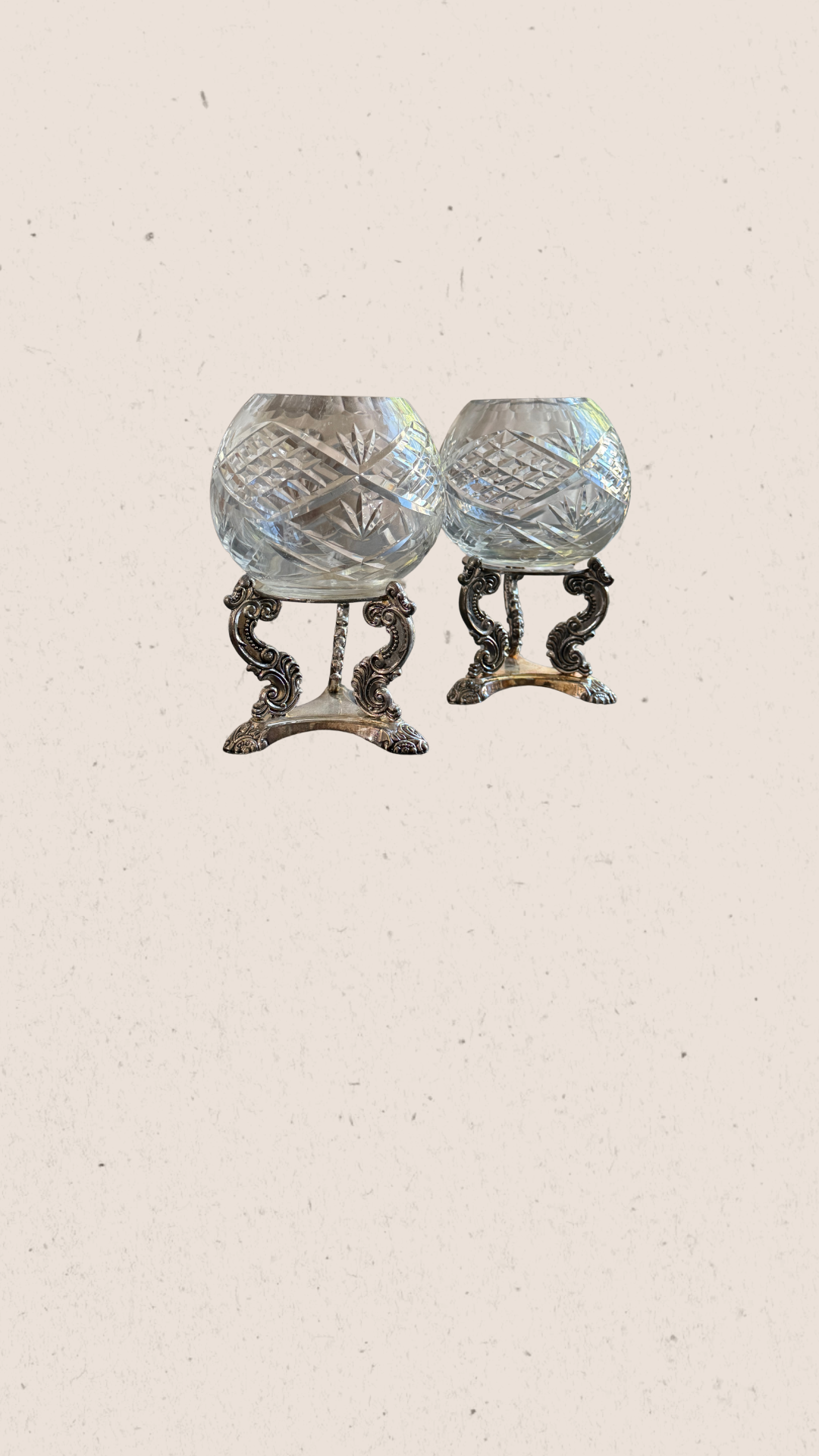 Crystal Globe Votive on Stand